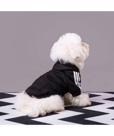 Ducomi Dog Sweater with Hood - Warm & Soft Single-Colored XS Black Clothing for All Breeds - Buy Online on GoSupps.com