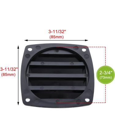 VTurboWay 4 Pcs Louvered Flush Plastic Thru Vent Marine Boat Vent 2-3/4 Black | Free Installation Screws - Buy Online on GoSupps.com