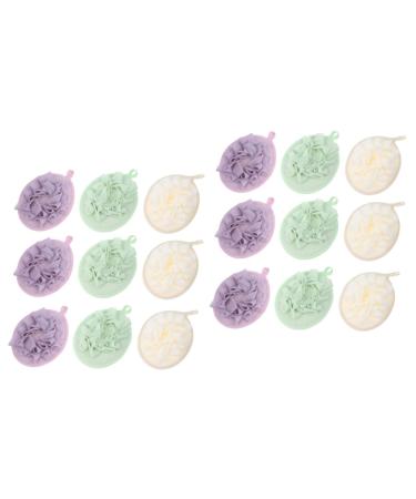 18 Pcs Bathing Accessories Bath Sponge Bath Flower Bath Puff Bath Ball Bath Bubble Net