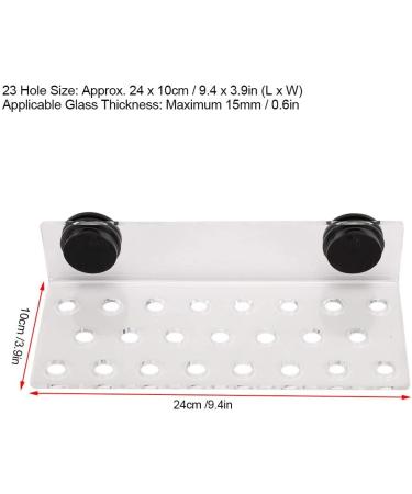 Zerodis Aquarium Coral Rack Bracket - Acrylic Transparent 23 Hole Frag Rack with Strong Suction for Coral Accessories - Buy Online on GoSupps.com