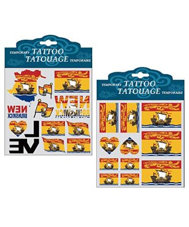 New Brunswick Temporary Tattoos (2 pack)