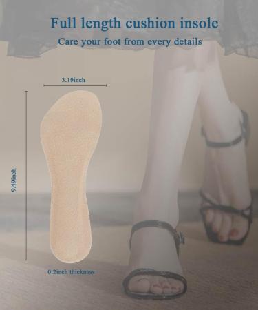 Buy 2 Pairs Pigskin High Heel Cushion Inserts | Adhesive Arch Support & Anti-Slip Sandal Inserts for Pain Relief | Leather Insoles for M-US 7.5-9 Beige - Buy Online on GoSupps.com