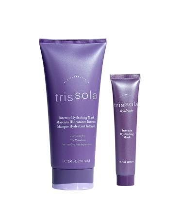 Trissola Intense Hydrating Mask Set - Moisturizing Hair Mask (6.7 oz) and Travel Size Hydrating Hair Mask (0.7 oz)