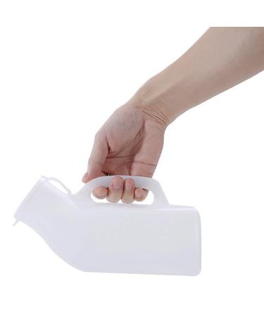 Urinals for Men by - 1000mL Thick Plastic Mens Urinals with Screw-on Lid - Spill Proof Urinary Chamber - Travel Urine Collection Containers Happy