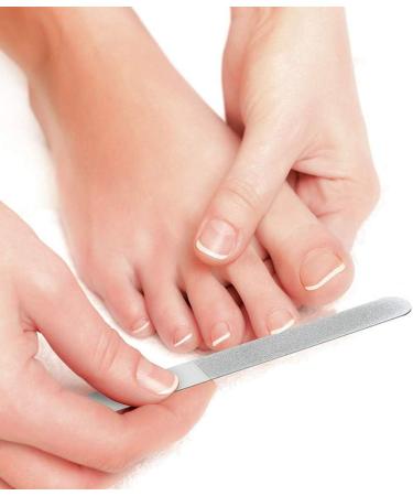 GRARRO 3 Piece Nail File Set Double-Sided Nail Files Buffer File Made of Stainless Steel Nail File Suitable for Salon Family and Travel - Buy Online on GoSupps.com