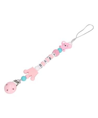 Safe Silicone Baby Clip Holder Toy - Washable Shower Gift for Babies (Pink) - Buy Online on GoSupps.com