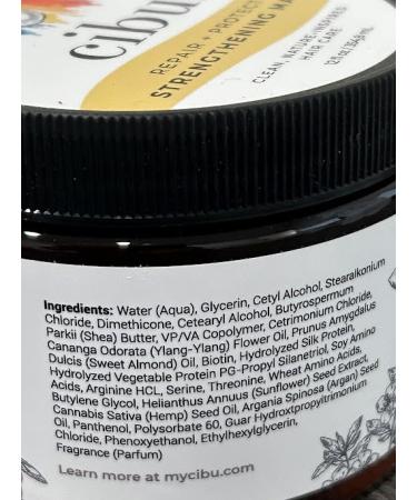 CIBU Repair Strengthening Hair Mask | Deep Conditioning & Hydrating Treatment for All Hair Types | Keratin & Almond Moisture | 12 Ounces - Buy Online on GoSupps.com