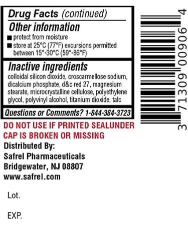 Safrel Allergy Relief Medicine - Diphenhydramine HCl 25mg | Compare to Benadryl | 600 Minitabs for Seasonal & Indoor/Outdoor Allergies - Buy Online on GoSupps.com