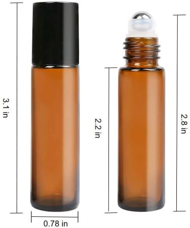 Essential Oil Roller Bottles Glass Roll-on Bottles with Stainless Steel Roller Balls for Essential Oil Perfume Oil 10ml 7 Packs - Buy Online on GoSupps.com