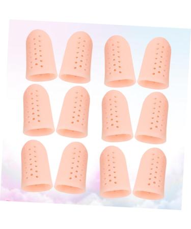 Healvian Silicone Finger Sleeves - 12 Pairs - Toe Cap Gel Protectors - Anti-Friction Cover Tool - Skin Color - 4.5x2.1 cm - Buy Online on GoSupps.com