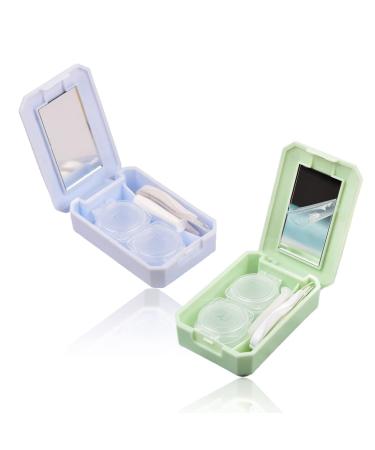 XPEX 2 pieces of contact container contact lenses storage contact lens box travel contact lenses accessories contact lenses container contact lenses remover contact lenses help - Buy Online on GoSupps.com