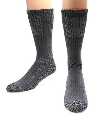 MIRMARU Men's 5 Pairs Outdoor Sports Hiking Crew Socks - Black, Charcoal, Olive - Large-X-Large - Buy Online on GoSupps.com