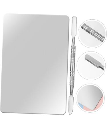 Gatuida Palette de M lange de Maquillage Inox Petit Plateau Multifonction Spatule Fond de Teint Professionnel Nail Art pour Maquilleurs et Usage Quotidien - Buy Online on GoSupps.com