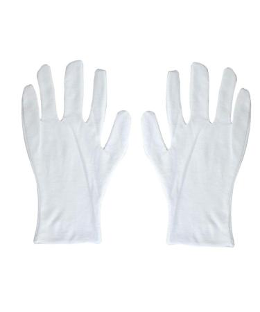 POPETPOP White Gloves 12 Pairs Factory Gloves Lengthen White Cotton Gloves Work Cotton Work Gloves - Buy Online on GoSupps.com