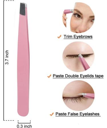 Eyelash Curler Tweezers Scissors Kit - 4 in 1 Eyelash Extension Tools with Silicone Refill Pads - Pink | Buy Internationally - Buy Online on GoSupps.com