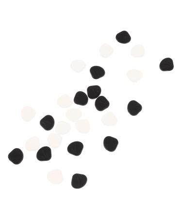 Osaladi 14 pairs anti-slip cover for glasses glasses holder for behind the ear small glasses holder ear pads for glasses frame hooks Small glasses child anti-drop pebble gel 1.5x1.2x0.3cm black and white