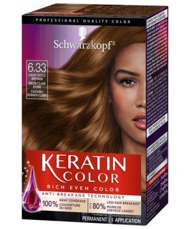 Schwarzkopf Keratin Color 6.33 Light Gold Brown Hair Dye - 1 Kit - Buy Online on GoSupps.com