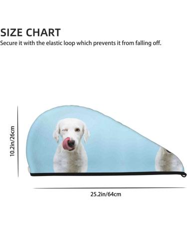 Soft Microfiber Hair Towel for Women Puppy Licks Nose Super Absorbent Coral Velvet Quick Dry Cap for Long Curly & Thick Hair | International Shipping - Buy Online on GoSupps.com