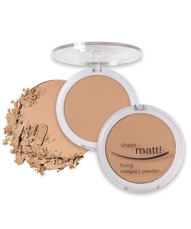Reddhoon Matte Fixing Powder Makeup Base Matte Finish Setting Powder Foundation Fixing Compact Pressed Powder Long Lasting Make Up Fixer Face Powder 204 buff beige