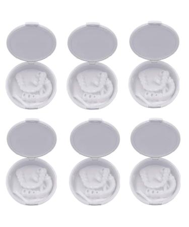 XZLZMD pebbles dentures upper and lower veneers dentures re -reverberable immediate repair cracked or missing teeth prosthesis 6 pair