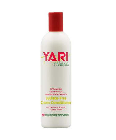Yari Naturals Sulfate -Free Conditioner for stressed dry curly or frizzy hair - thickening for fine / thin hair safe for colored and keratin -treated hair 13.5oz