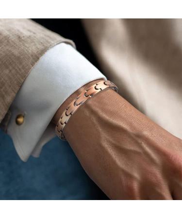 Buy Haqi Magnetic Hard Band Men s Bracelet - 3000 Gauss Stainless Steel for Carpal Tunnel Relief (7.9 inch) | International Shipping - Buy Online on GoSupps.com