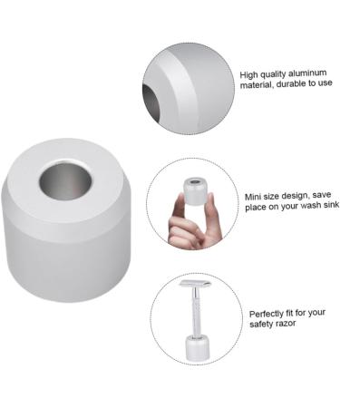 HomsfoU 3pcs Metal Razor Base Stands for Shaving Brushes - Hairdressing Tools for Perfect Grooming - International Shipping Available - Buy Online on GoSupps.com