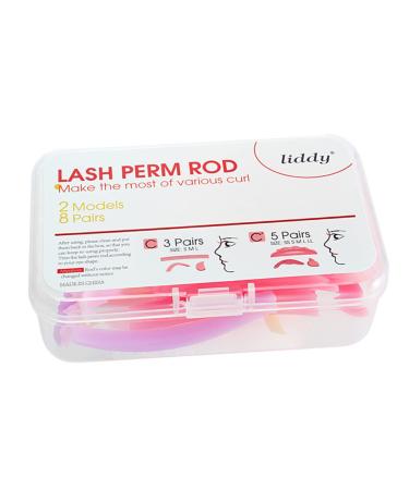 minkissy False Eyelash Tool 1 Set Perm Eyelash Set Eyelash Grafting Gasket Eyelash Curling Gasket Eyebrow Cleaning Rod Reusable Lash Lifting Shield Lash Lift Pads Silicone Pad Cosmetic