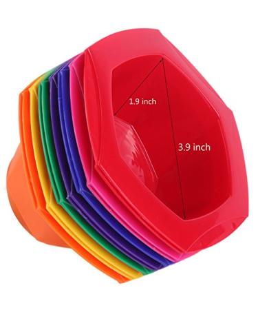 Rainbow Hair Dye Bowls Set of 7 Colorful Hair Dye Bowls for DIY Hair Color | International Shipping - Buy Online on GoSupps.com