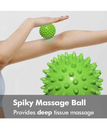 Trigger Point Presser Massager Set - Pain-Free Self-Massage Balls & Sticks for Muscle Relief in Shoulders Neck Back & Legs - Green - Buy Online on GoSupps.com