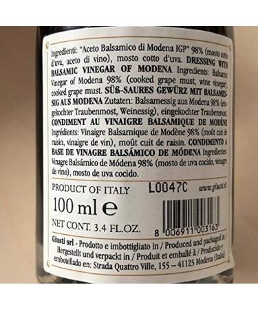  Giuseppe Giusti Tris Giusti Modena Balsamic Vinegar - Classic Riccardo Giusti Quarto Centenario 100 ml x 3 - Buy Online on GoSupps.com