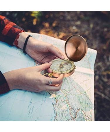 Tbest Portable Compass - Vintage Retro Metal Copper Flip Cover Pocket Watch Compass for Camping Hiking & Boating | International Shipping Available - Buy Online on GoSupps.com
