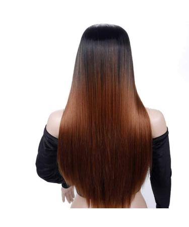 Buy SHIYID Long Straight Brown Wigs for Women - Synthetic Middle Part Pink Two Tone Wig | Perfect Gifts for Her - Buy Online on GoSupps.com