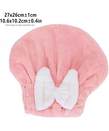 LUGEMA Super Absorbent Microfiber Hair Towel Wrap - Quick Drying Hair Turban for Curly & Thick Hair - Soft & Fast Drying Caps for Women & Girls (Pink+Blue - Buy Online on GoSupps.com