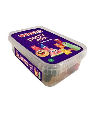 Bebeto Party Mix Candies Assorted Flavours Sweet Tangy & Chewy Treats Tub (4 Fizzy Mix 400g) Fizzy Mix 400g 4