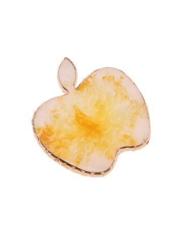 DOITOOL 1pc Artist Mixing Palette Cosmetic Mixing Tools Makeup Palette Nail Nail Art Nail Polish Mixing Drawing Color Dish Resin Nail Art Color Mix for Nail Art Agate 9*8.6cm Yellow