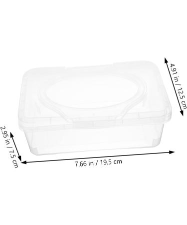 Buy Hoement Transparent Wet Wipes Box - 2 Pieces PP Plastic 19.5x12.5x7.5CM - Ideal for Travel & Home Use - International Shipping Available - Buy Online on GoSupps.com