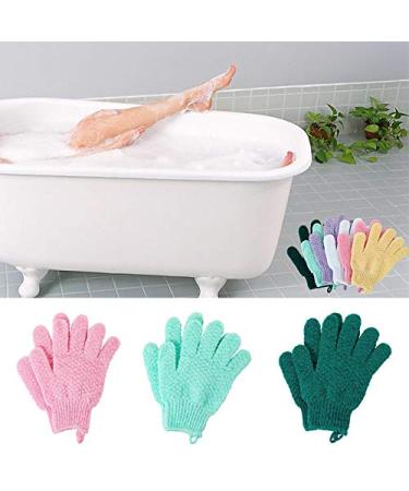 KAKOOI Exfoliating Bath Scrubbing Gloves - Dead Skin Remover (1 Pair, Dark Green) - Pack of 1 - Buy Online on GoSupps.com