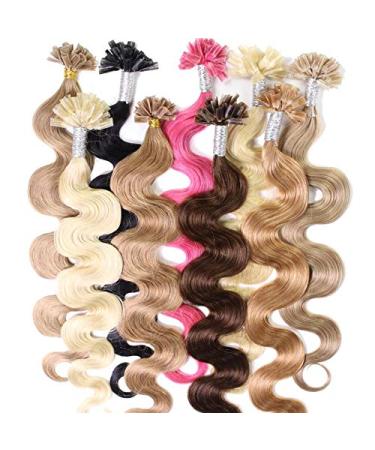Buy Hair2Heart Real Hair Extensions - 25 Strands Wavy Bondings 40cm Dark Blonde Gold (6/3) - International Shipping Available - Buy Online on GoSupps.com