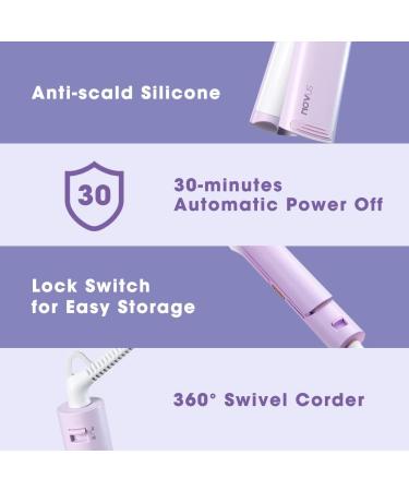 NOVUS 32MM Egg Roll Waving Iron Purple - Professional 2 Barrel Curling Iron - Buy Online on GoSupps.com