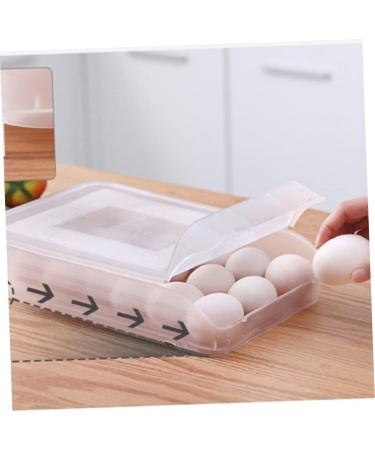 OSALADI 1pc box Capacity Multifunctional Holder Kitchen White Egg Plastic Refrigerator Tray Stackable Home White 31.5x22cm - Buy Online on GoSupps.com