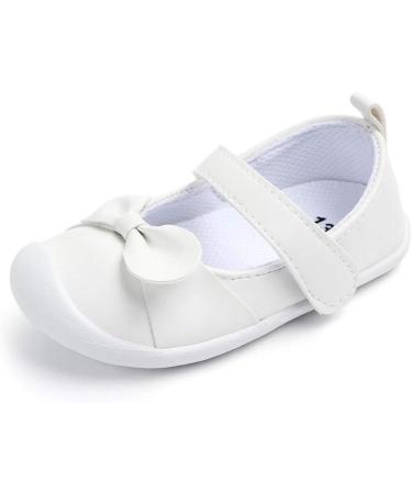 LACOFIA Baby Girls Mary Jane 5.5 UK Child A White Anti-Slip First Walking Shoes - Buy Online on GoSupps.com