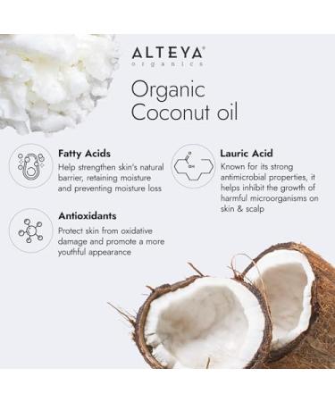Alteya Organic Extra Virgin Coconut Oil 1000ml - 100% USDA Certified Organic Pure Natural Extra Virgin Coconut Oil (Cocos Nucifera) - Buy Online on GoSupps.com