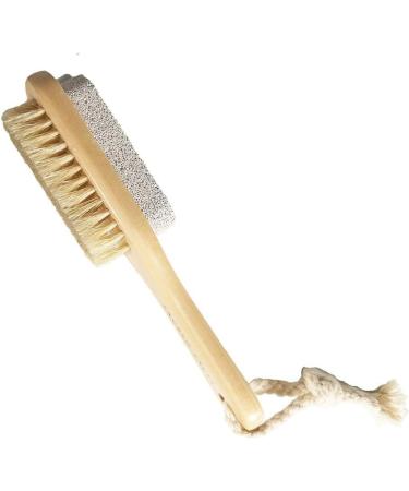 Pumice Stone for Feet with Natural Bristle Nail Brush - 7.25 Callus Remover - Smooth Feet & Exfoliate at Home | International Shipping Available - Buy Online on GoSupps.com