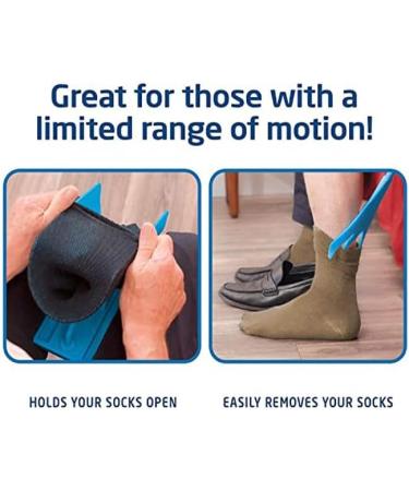 Sock Aid Easy On & Easy Off Sock Helper No Bending Stretching for Pregnancy and Injuries Living Tool Dressing Aid for Socks(2 pcs) - Buy Online on GoSupps.com