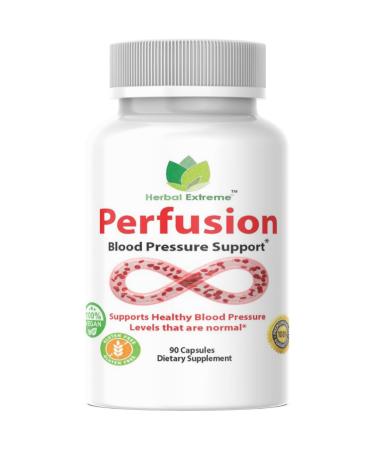 Perfusion 90 Capsules Hawthorn Berry Extract Hibiscus Flower Extract Magnesium Reishi Mushroom
