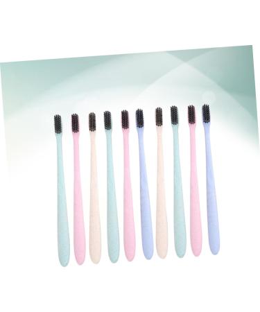 FRCOLOR 10pcs Eco-Friendly Wheat Straw Toothbrush Set - Sustainable Bristle Cleaning Solutions for International Shipping - Buy Online on GoSupps.com