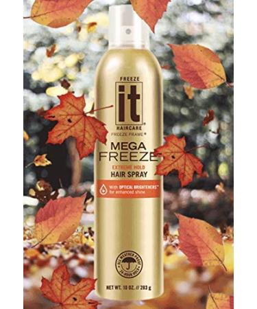 Freeze It Mega Freeze Hair Spray 10 Oz. Extreme Hold 10 Oz - Buy Online on GoSupps.com