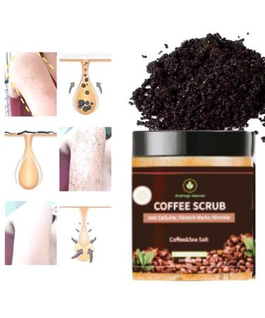 Coffee Scrub with Jojoba Oil Vitamin E Coffee Granules Coconut Oil 8.8 fl oz Anti Cellulite Stretch Marks Wrinkle - Buy Online on GoSupps.com