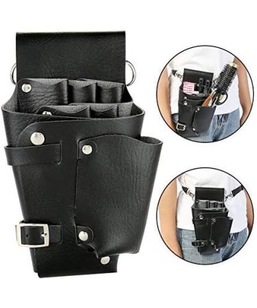 Multi-function Hairdressing Bag Portable Large Capacity PU Leather Tool Pouch Bag with Waist Belt for Barber Comb Scissor Kits - Buy Online on GoSupps.com